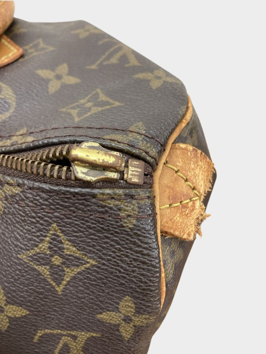 LOUIS VUITTON Monogram Handbag Speedy 30 SP0924 Padlock Brown Vintage