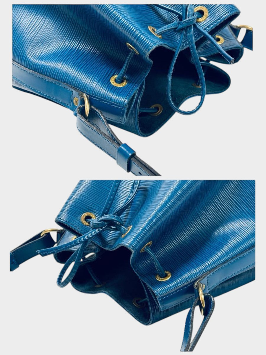 Excellent Condition】Louis Vuitton Epi Noe Shoulder Bag, Drawstring, Toledo Blue M44005 /623-5