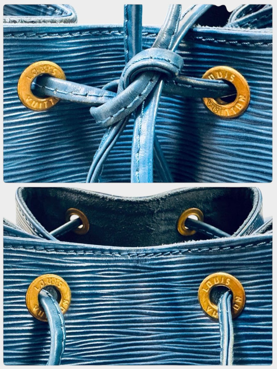 Excellent Condition】Louis Vuitton Epi Noe Shoulder Bag, Drawstring, Toledo Blue M44005 /623-5