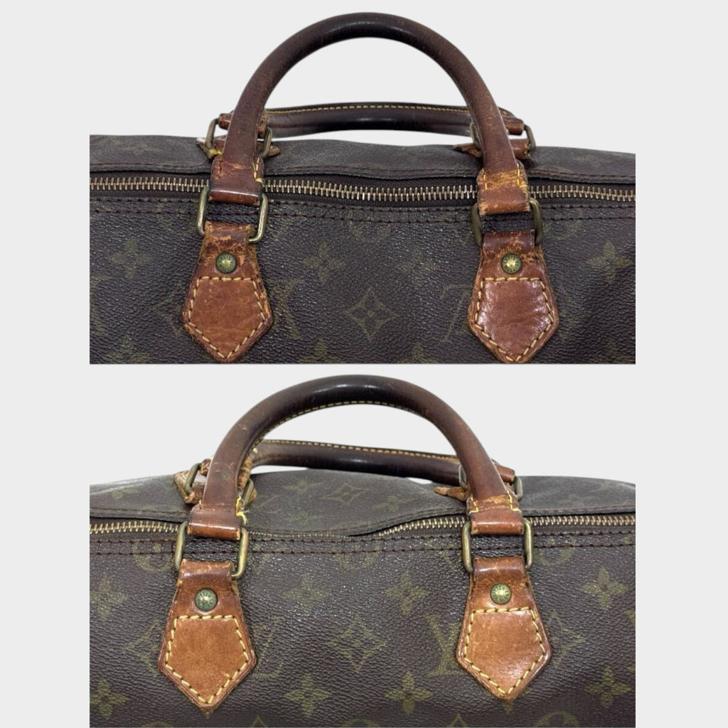 LOUIS VUITTON Monogram Speedy 35 Mini Boston Handbag M41524 (No Zipper Charm) Vintage