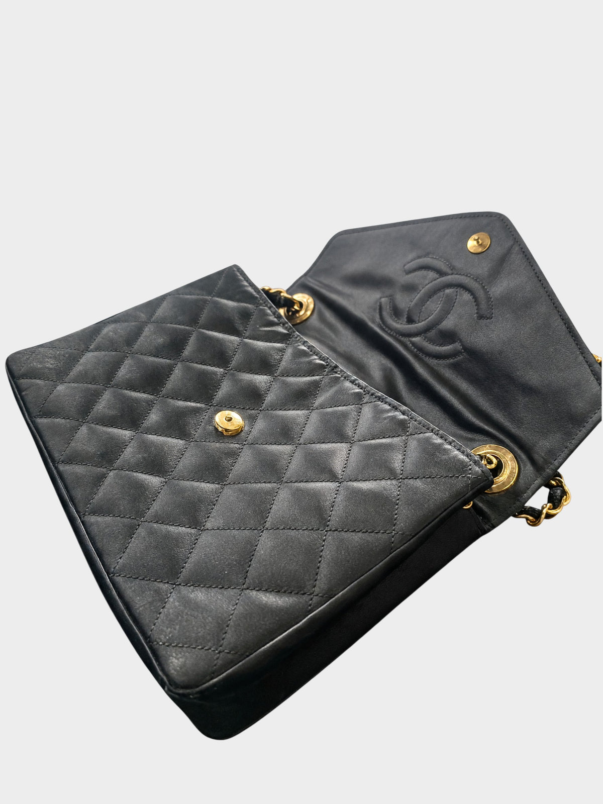 CHANEL Matelassé Silk Satin Rhinestone Coco Mark Shoulder Bag, Tasche