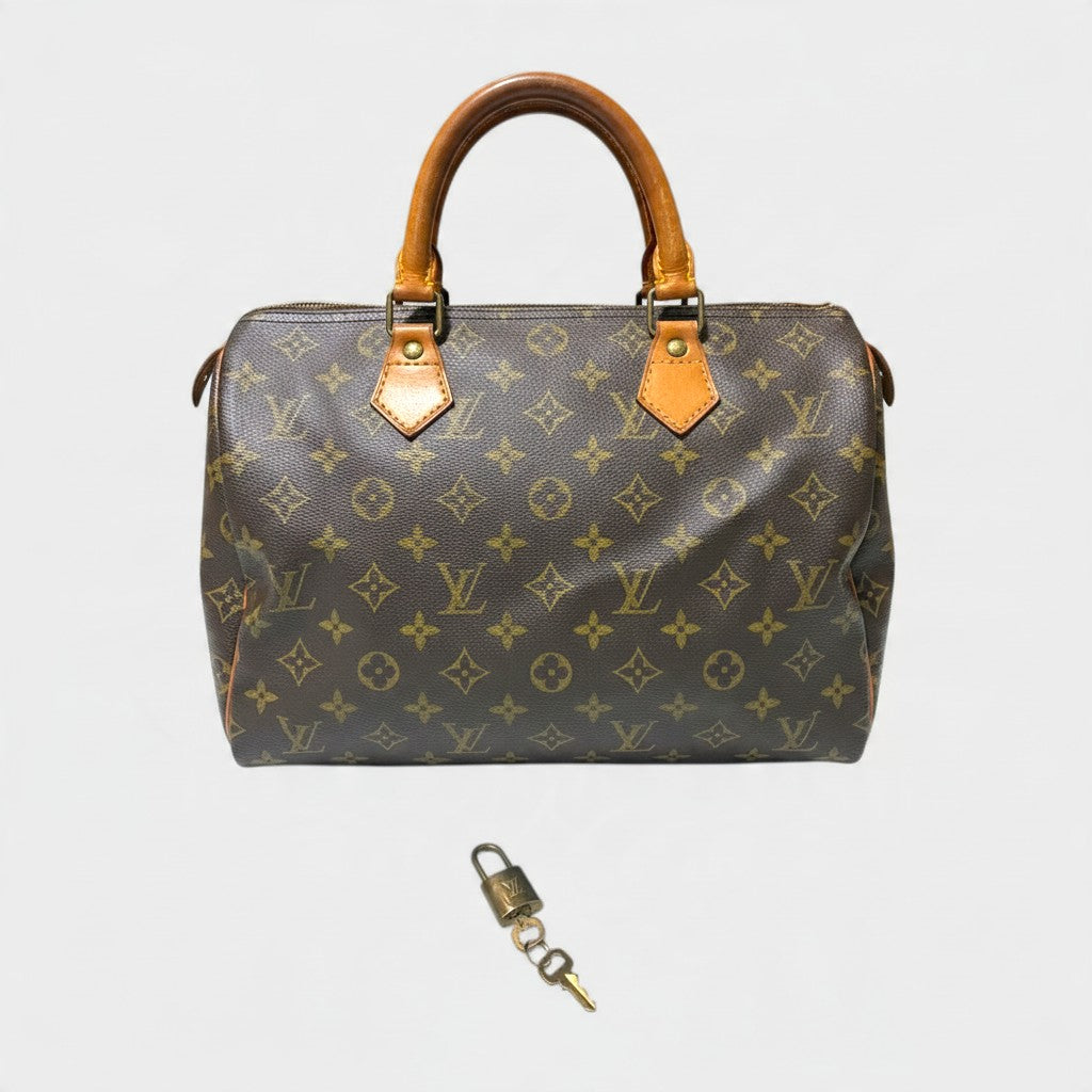 LOUIS VUITTON Monogram Speedy 30 Handbag, Made in France, Tasche