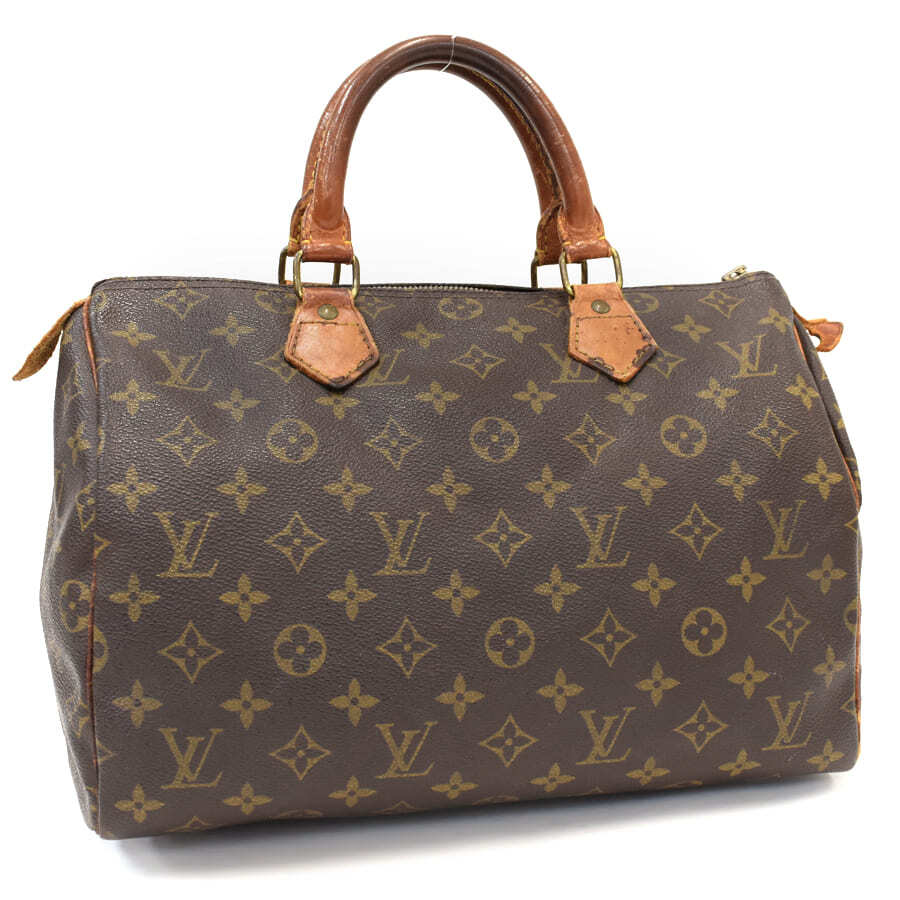 Louis Vuitton Speedy 30 Handbag M41526 Monogram Canvas x Leather Brown