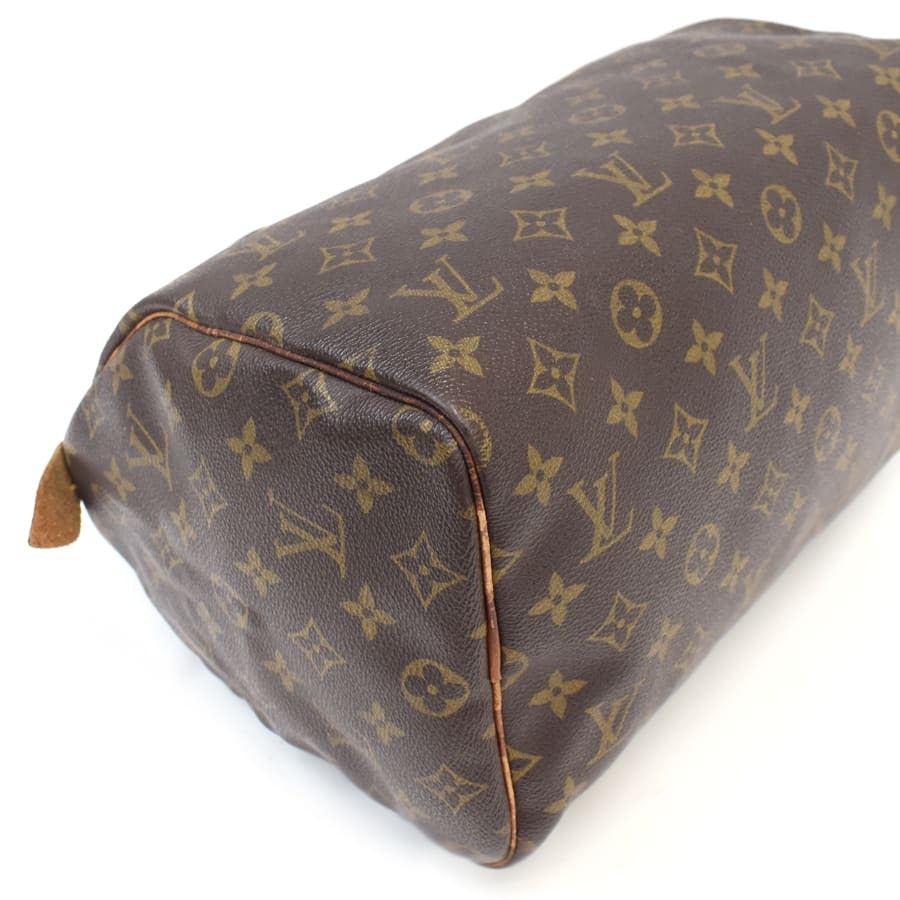 Louis Vuitton Speedy 30 Handbag M41526 Monogram Canvas x Leather Brown