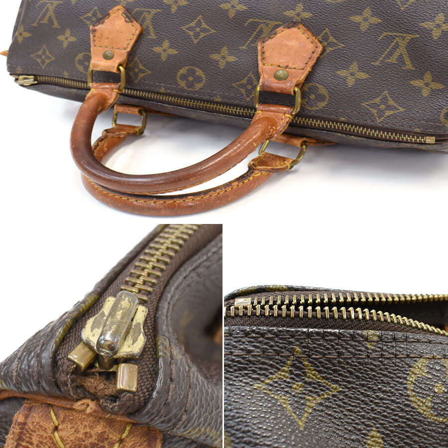 Louis Vuitton Speedy 30 Handbag M41526 Monogram Canvas x Leather Brown