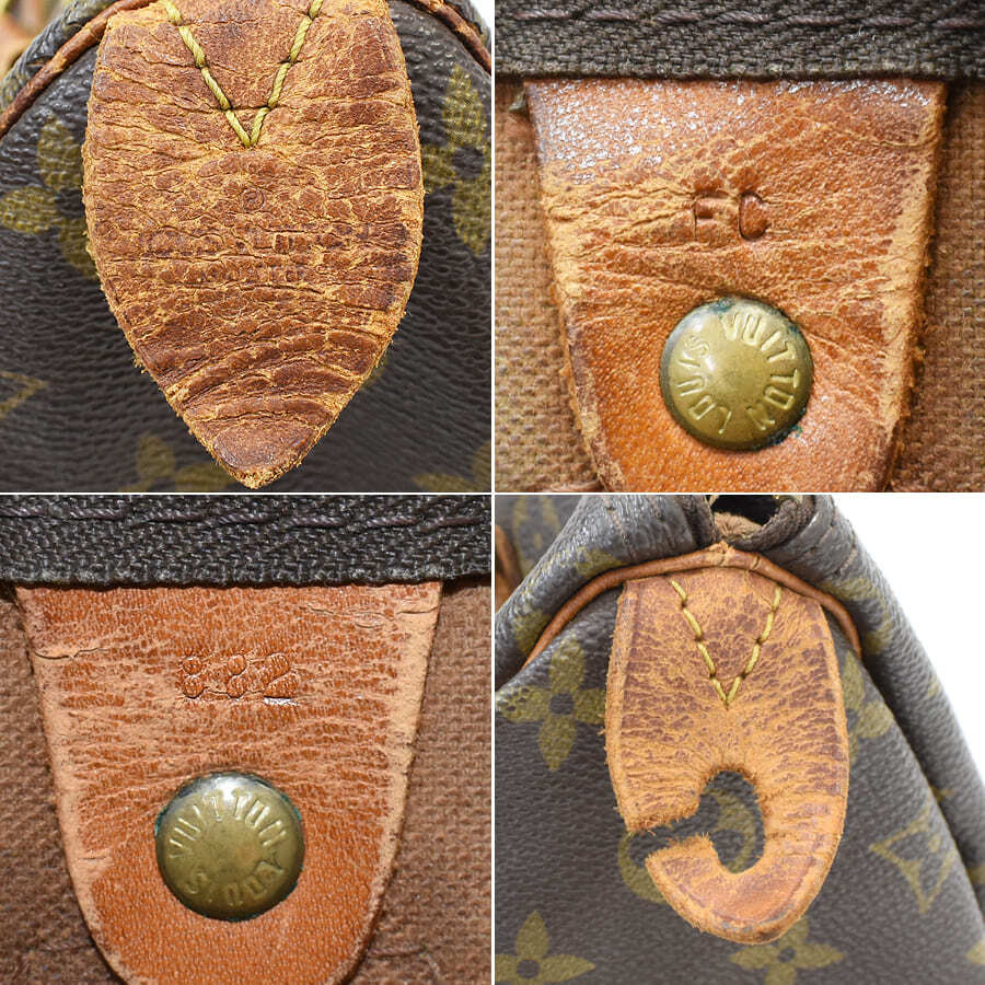 Louis Vuitton Speedy 30 Handbag M41526 Monogram Canvas x Leather Brown