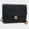 Excellent Condition CHANEL Chain Shoulder Bag Matelassé Single Flap Tasche