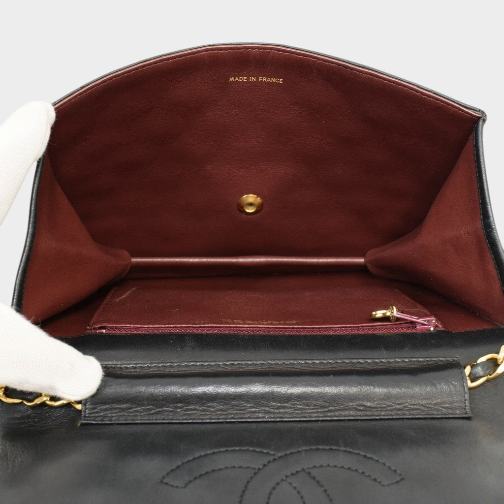 Excellent Condition CHANEL Chain Shoulder Bag Matelassé Single Flap Tasche