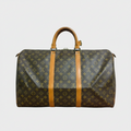 Louis Vuitton Monogram Keepall 50 Boston Bag, aftermarket leather repair, Tasche