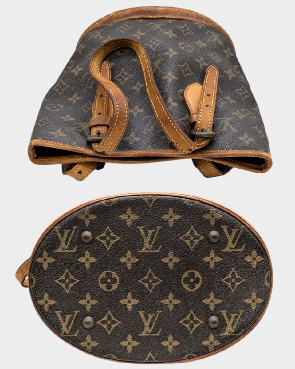 LOUIS VUITTON / VI864 Louis Vuitton Monogram Bucket PM Tasche Brown