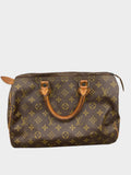 Interior leather lining replaced/slightly flawed】Louis Vuitton Monogram Speedy 30 M41526 Brown Handbag