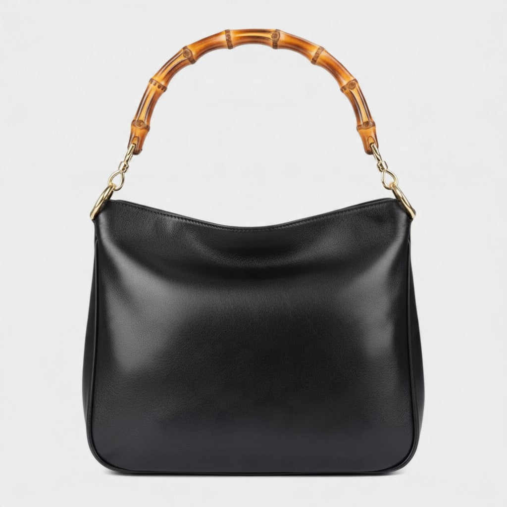 GUCCI Bamboo Leather One-Handle Handbag Tasche